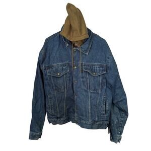 Eagle Ridge Denim Jean Large Men's Outfitter Jacket Liner Grunge Retro READ